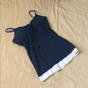 Layered look tank top with built in bra